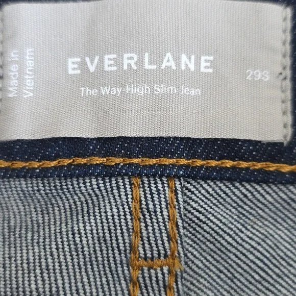 NEW Everlane The Way-High Slim Jean  Size 29S Dark Indigo - Picture 13 of 16